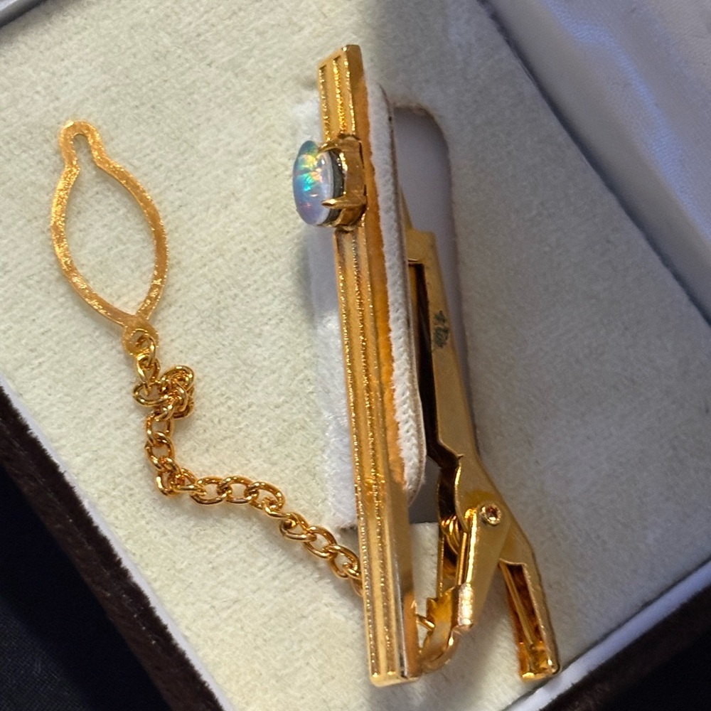 Australian Opal Golden Brooch